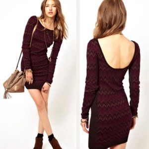 New Free People Cozy Cabin Zigzag Bodycon Dress Woman S Nordstrom